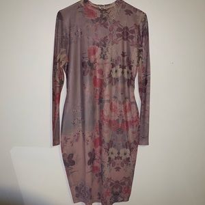 Floral mesh dress